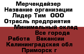 Мерчендайзер › Название организации ­ Лидер Тим, ООО › Отрасль предприятия ­ BTL › Минимальный оклад ­ 17 000 - Все города Работа » Вакансии   . Калининградская обл.,Приморск г.